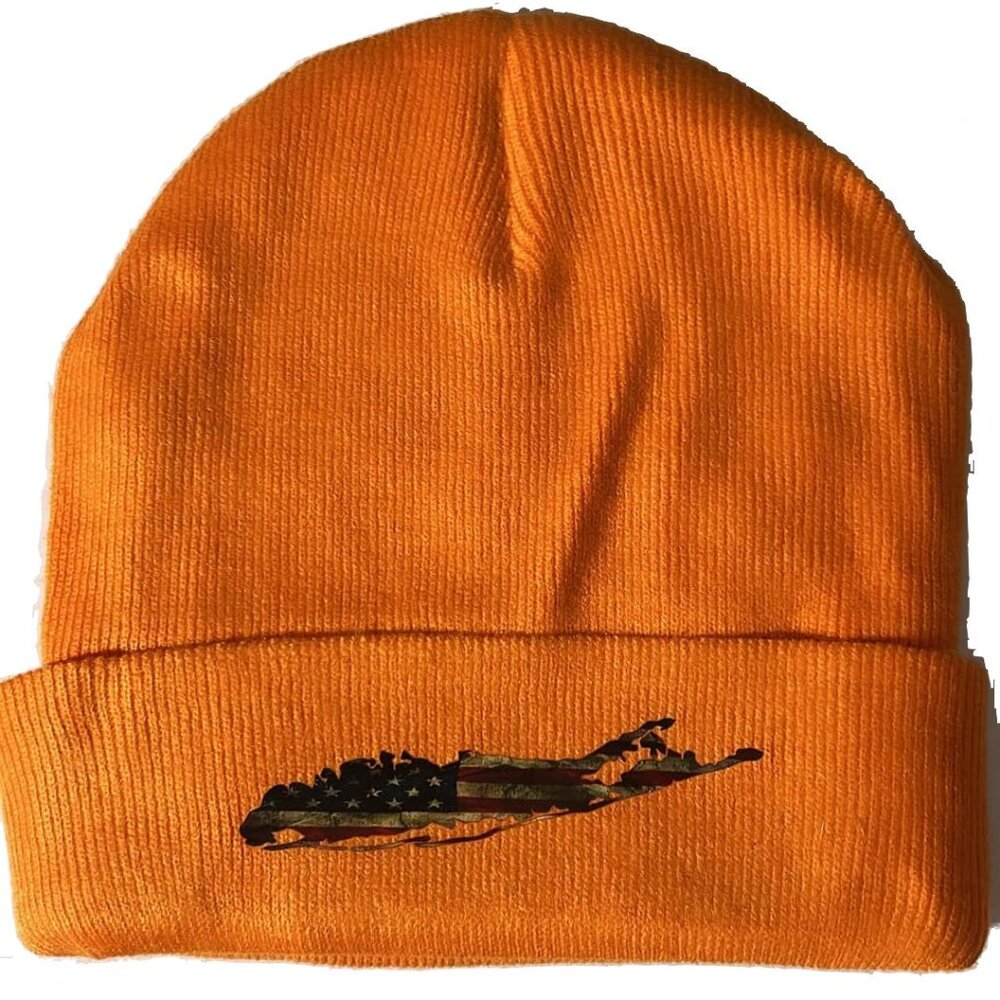 Orange Long Island Flag Beanie